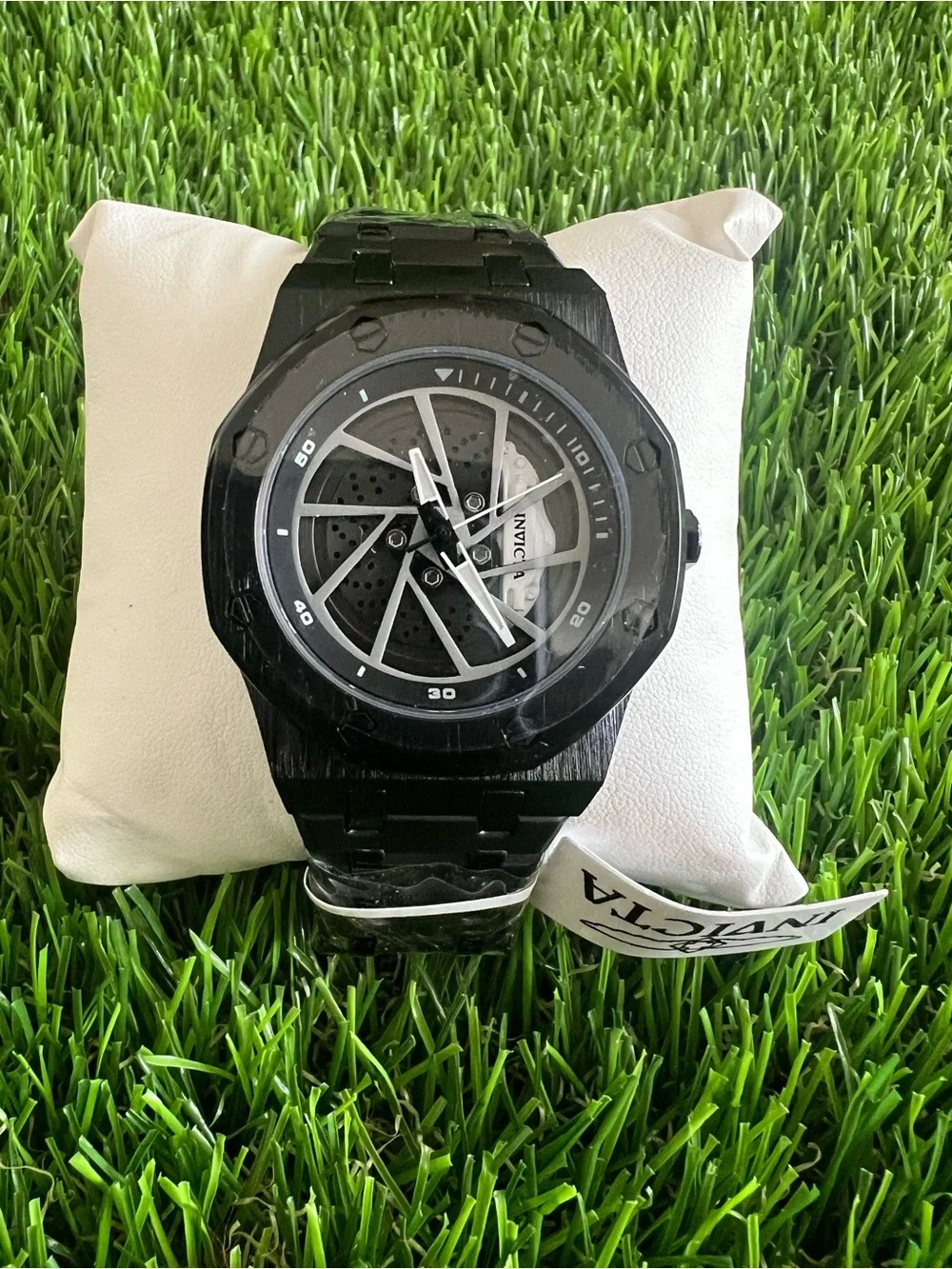 Invicta Black Men's Skeleton-Style Sport Watch